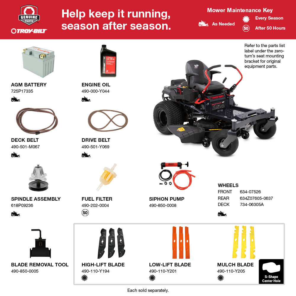 Mustang Z54 XP Zero Turn Mower 17ASFAC3A66 Troy Bilt US